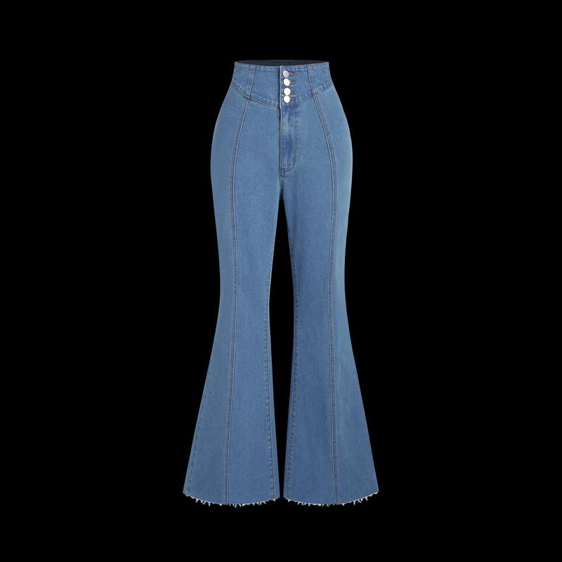 Cider [2 colors, size 0-26] Denim High Waist Flared Jeans